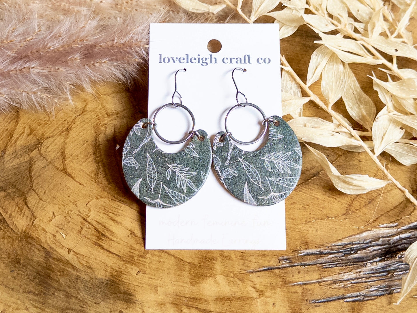Stylish Scoop Cork Earrings