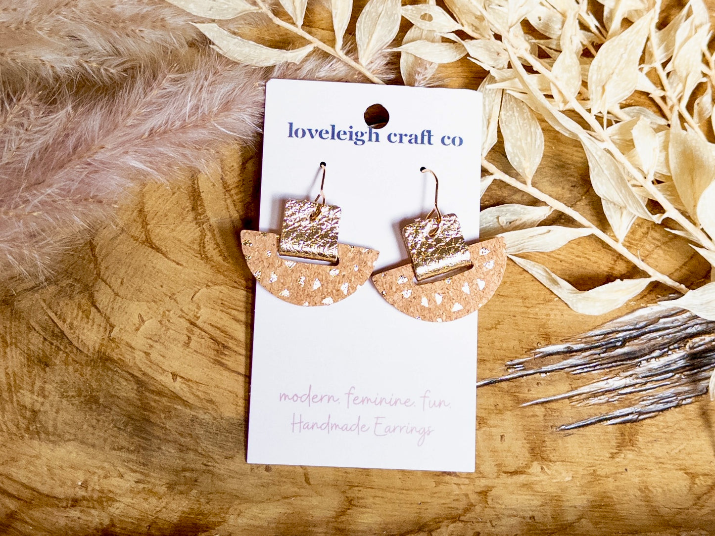 Petite Half Circle Tab Earrings