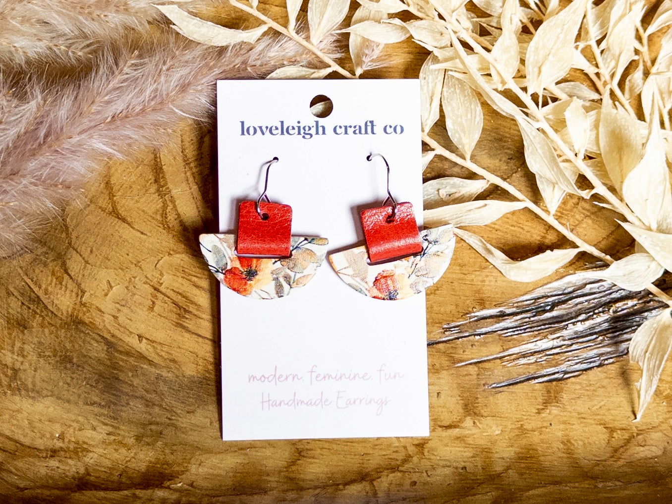 Petite Half Circle Tab Earrings