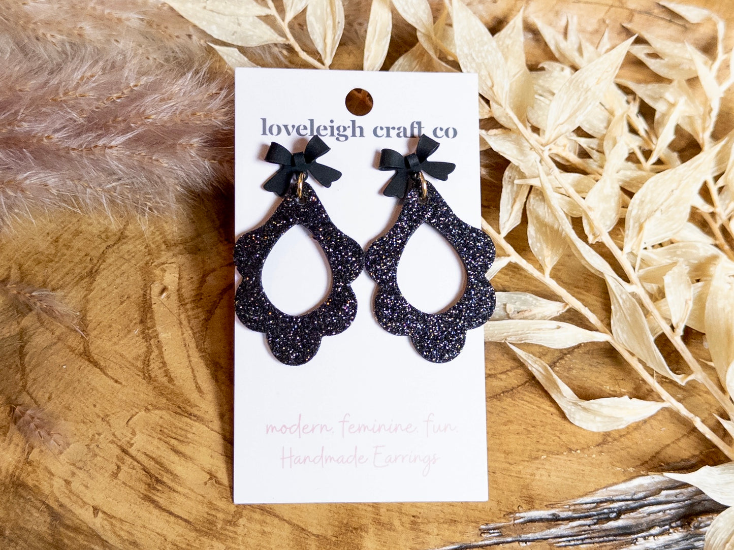 Black Tie Earrings