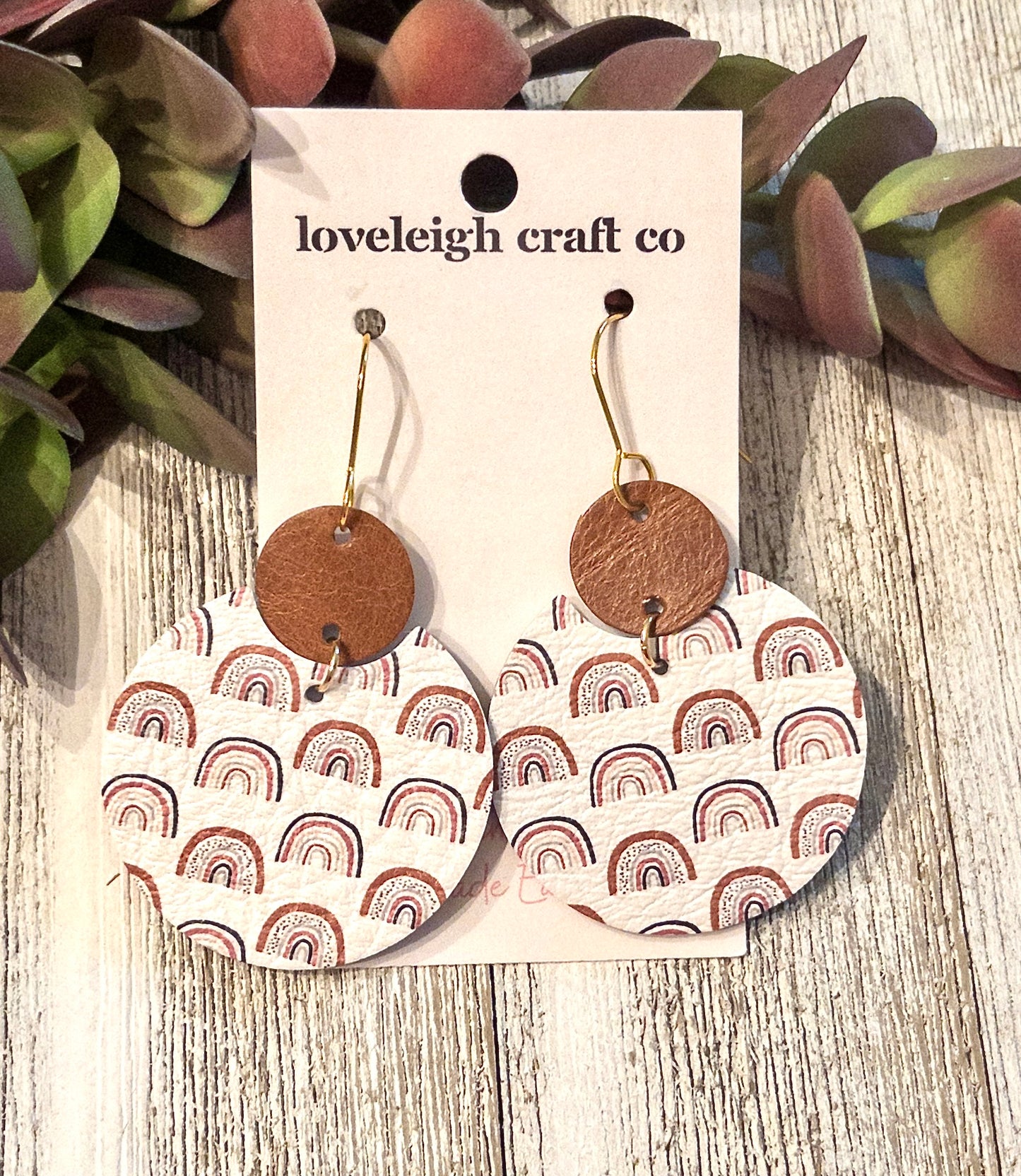 Classic Rae Leather and Cork Earrings