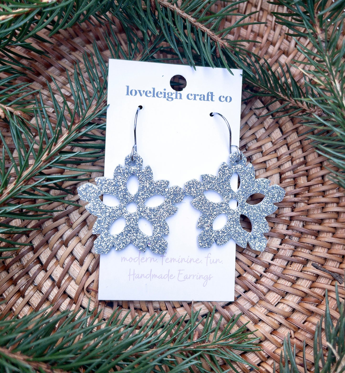 Cutout Snowflake Earrings