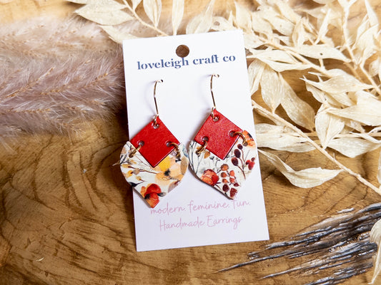 Pieced Petal Earrings