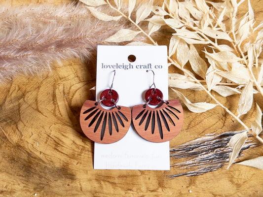 Sunrise Cedar Earrings