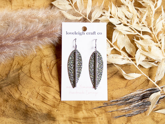Polished Spear Leather Earrings