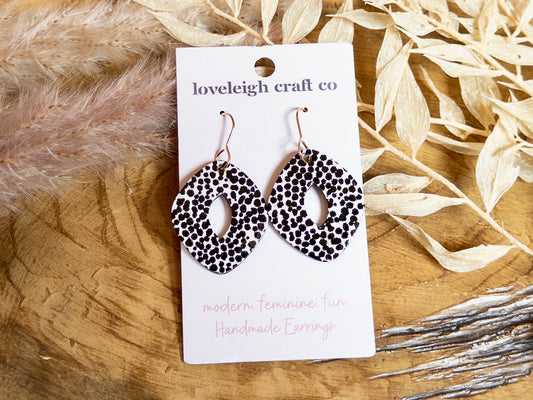 Petite Open Oval Cork Earrings