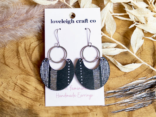Fancy Scoop Wooden Earrings