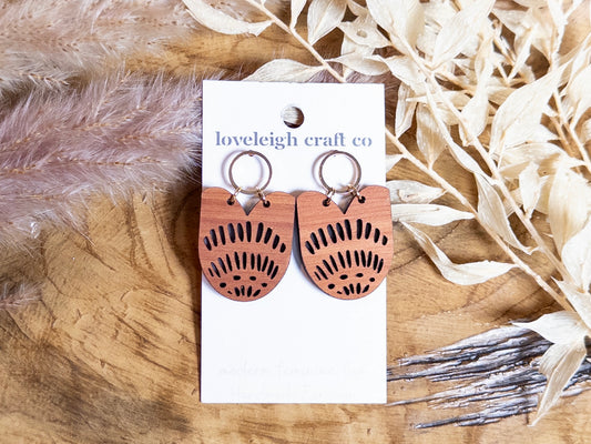 Inverse Arch Cedar Earrings