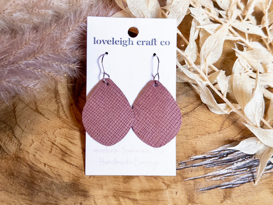 Textured Suede Teardrop Earrings