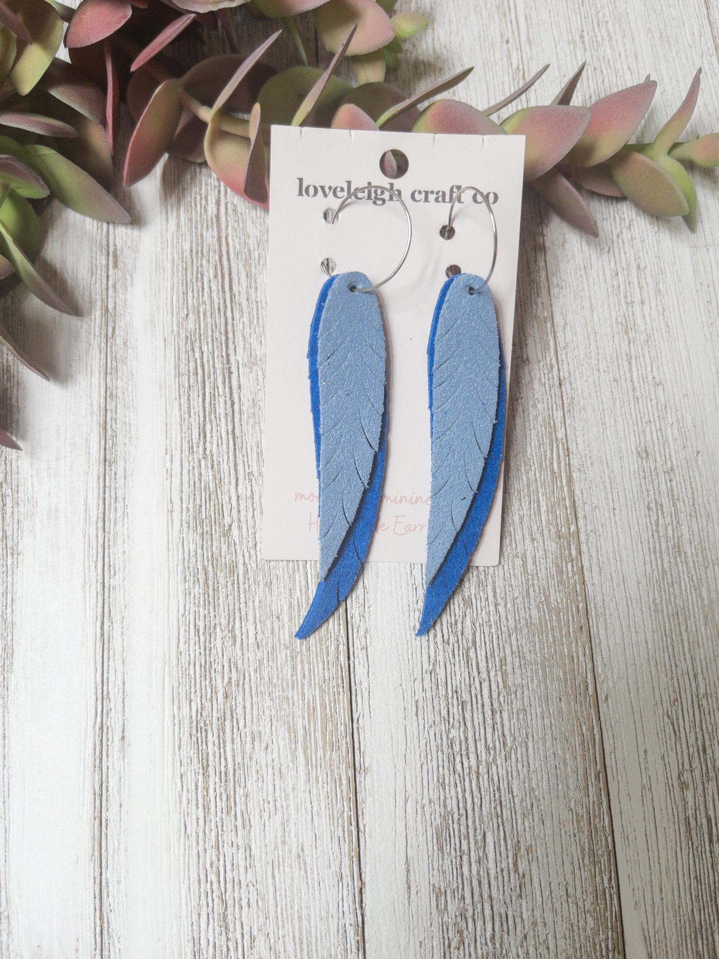 Audra Long Suede Feather Earrings